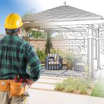 Backyard design company creating a custom pergola concept with 3D outdoor living visualization for a Florida backyard makeover